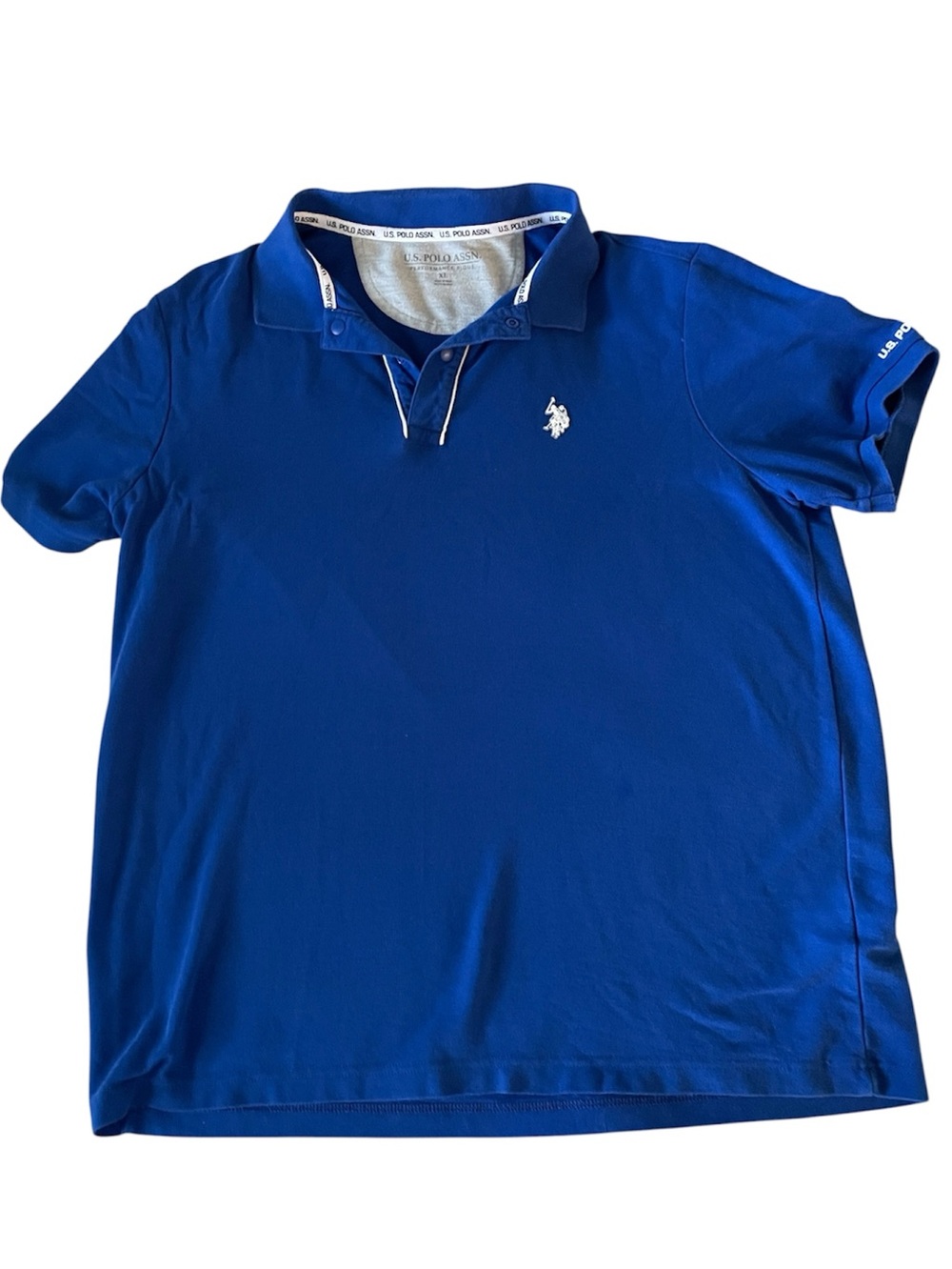 U.S. Polo Assn. Royal Blue Polo Shirt with White Logo